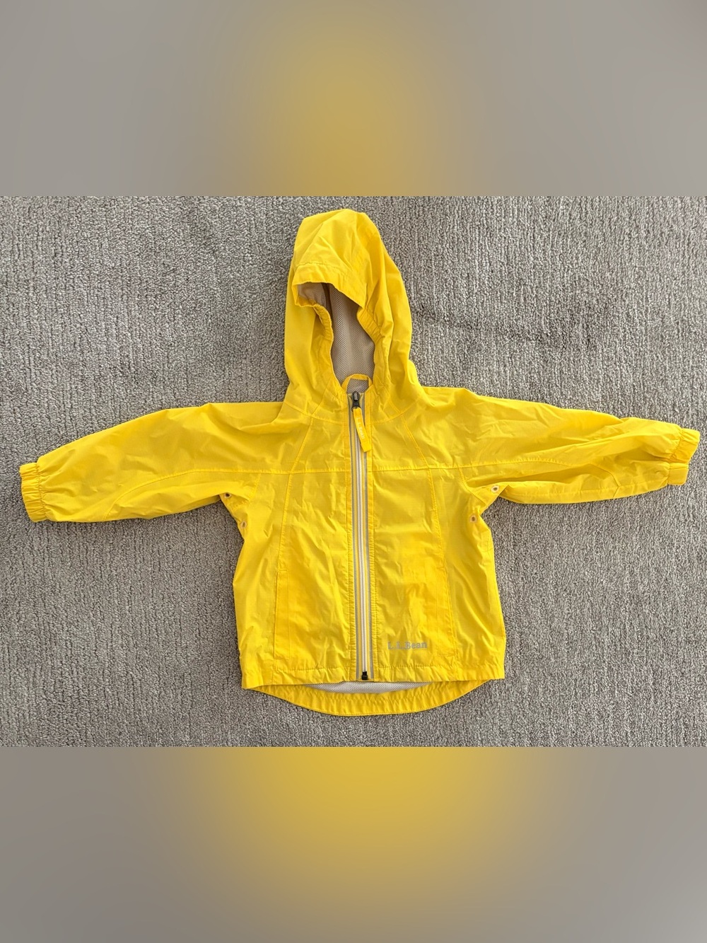 L.L. Bean- 12-18 month Baby Yellow Hooded Rain Coat/Jacket